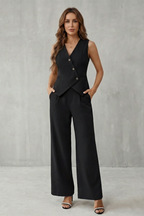 Tailored Minimal Elegance Vest Set