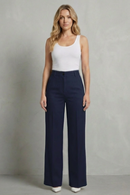 Sleek Tailoring High-waist Straight-leg Trousers