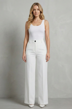 Sleek Tailoring High-waist Straight-leg Trousers