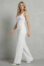 Sleek Tailoring High-waist Straight-leg Trousers