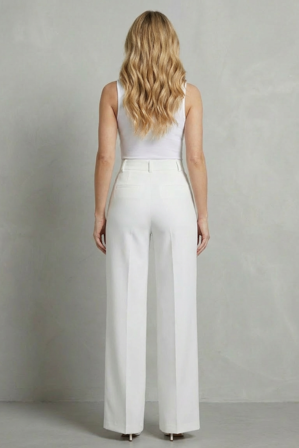 Sleek Tailoring High-waist Straight-leg Trousers