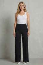 Sleek Tailoring High-waist Straight-leg Trousers