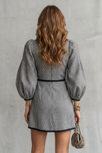 Parisian Contrast Elegance Mini Dress
