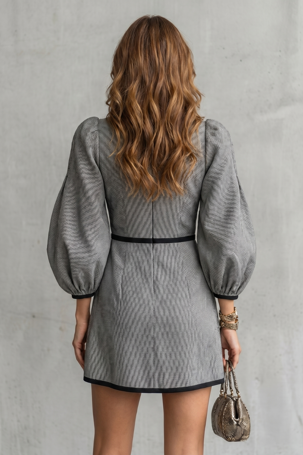 Parisian Contrast Elegance Mini Dress