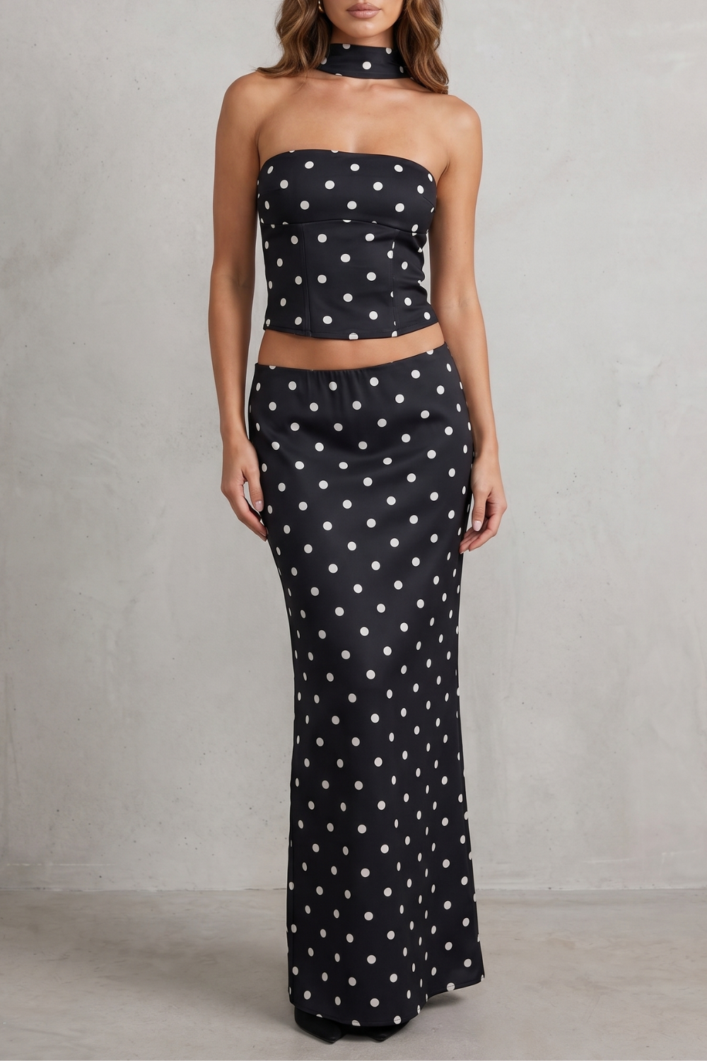 Chic Polka Dot Allure Two-piece Set
