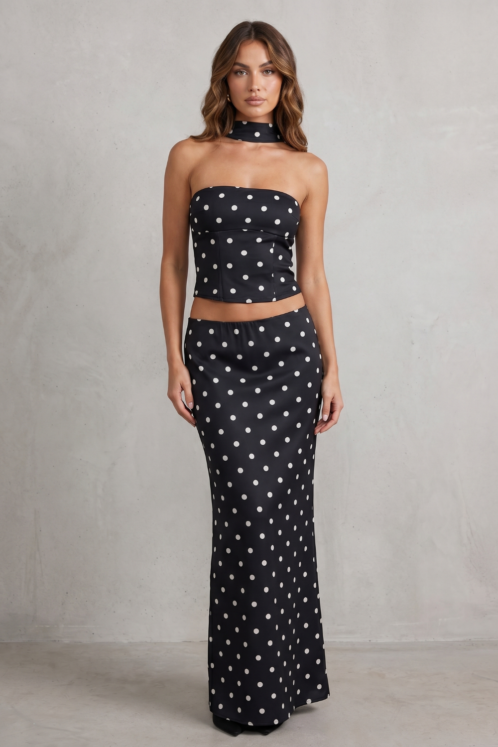 Chic Polka Dot Allure Two-piece Set