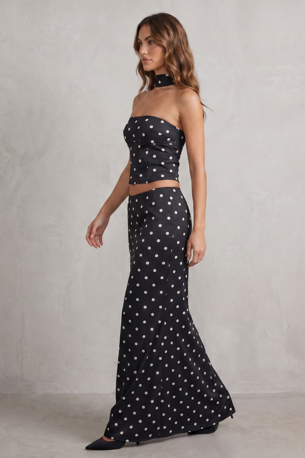 Chic Polka Dot Allure Two-piece Set