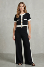 Contrast Trim Elegance Two Piece Set