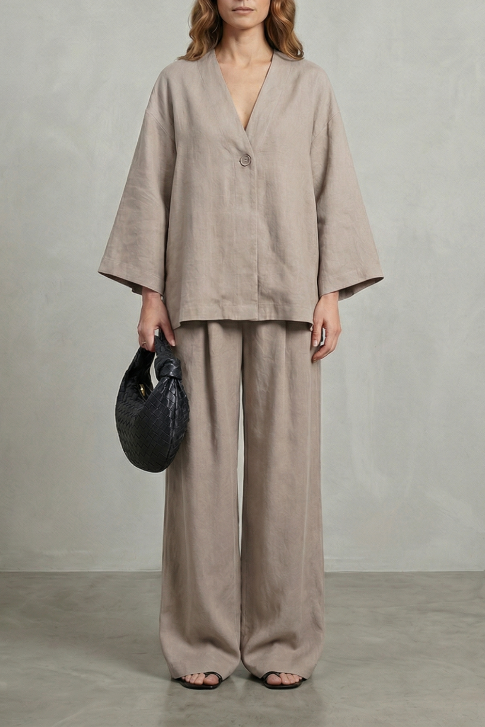 Relaxed Wrap Silhouette Two Piece Set