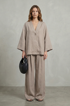 Relaxed Wrap Silhouette Two Piece Set