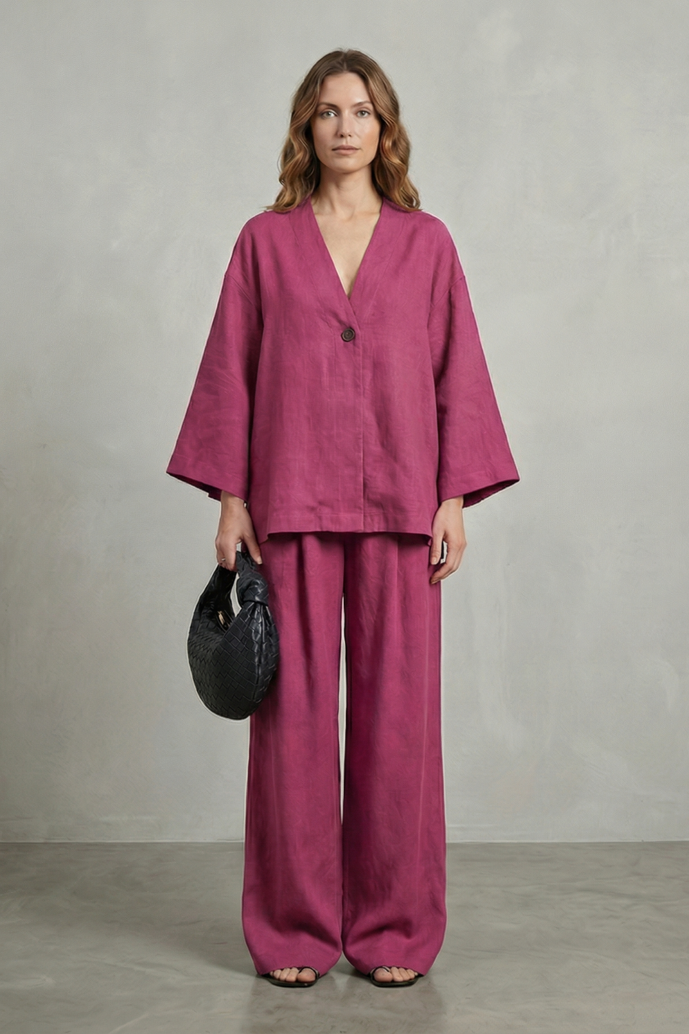 Relaxed Wrap Silhouette Two Piece Set