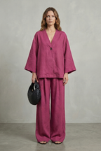 Relaxed Wrap Silhouette Two Piece Set
