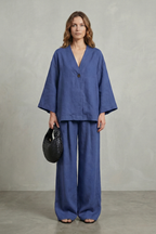 Relaxed Wrap Silhouette Two Piece Set