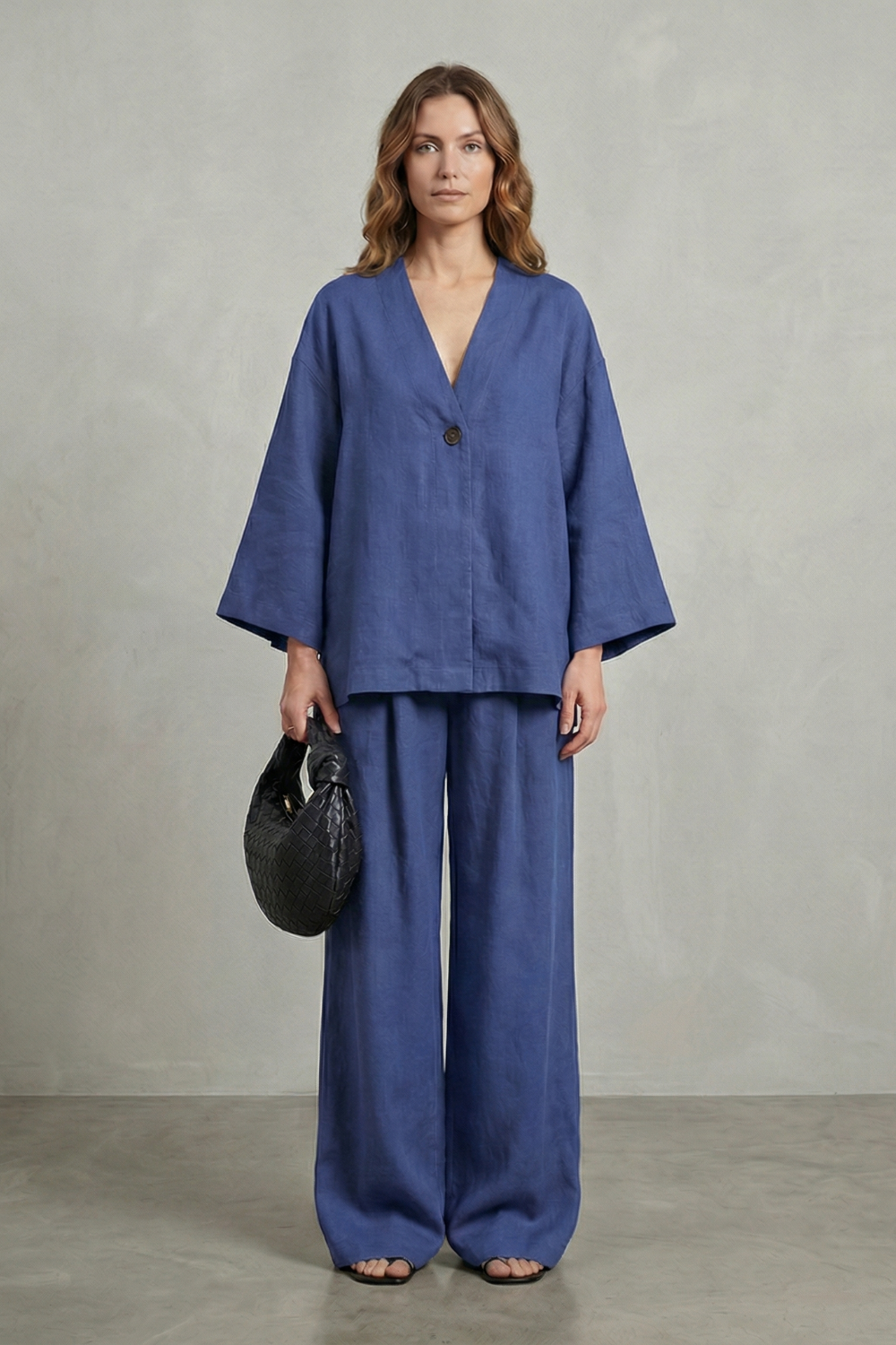 Relaxed Wrap Silhouette Two Piece Set