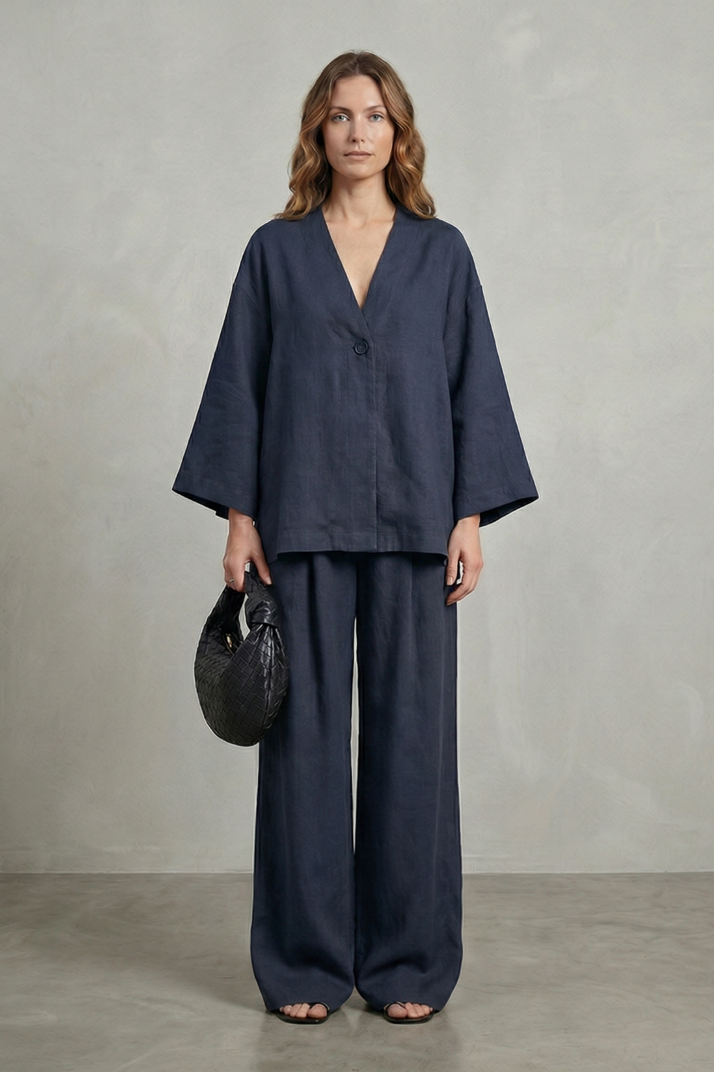 Relaxed Wrap Silhouette Two Piece Set