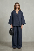 Relaxed Wrap Silhouette Two Piece Set