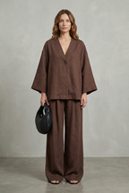Relaxed Wrap Silhouette Two Piece Set