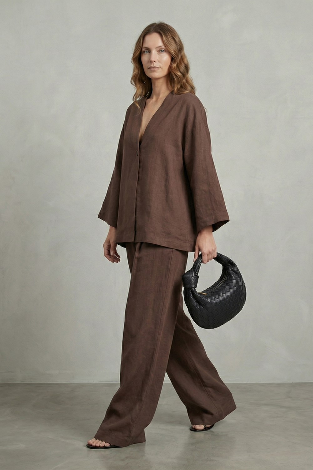 Relaxed Wrap Silhouette Two Piece Set