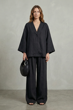 Relaxed Wrap Silhouette Two Piece Set