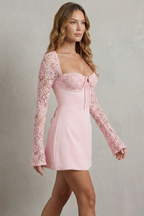 Lace Sleeve Allure Mini Dress