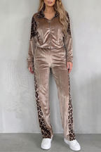 Leopard Contrast Athleisure Three-piece Set