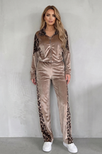 Leopard Contrast Athleisure Three-piece Set