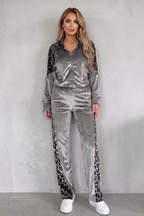 Leopard Contrast Athleisure Three-piece Set