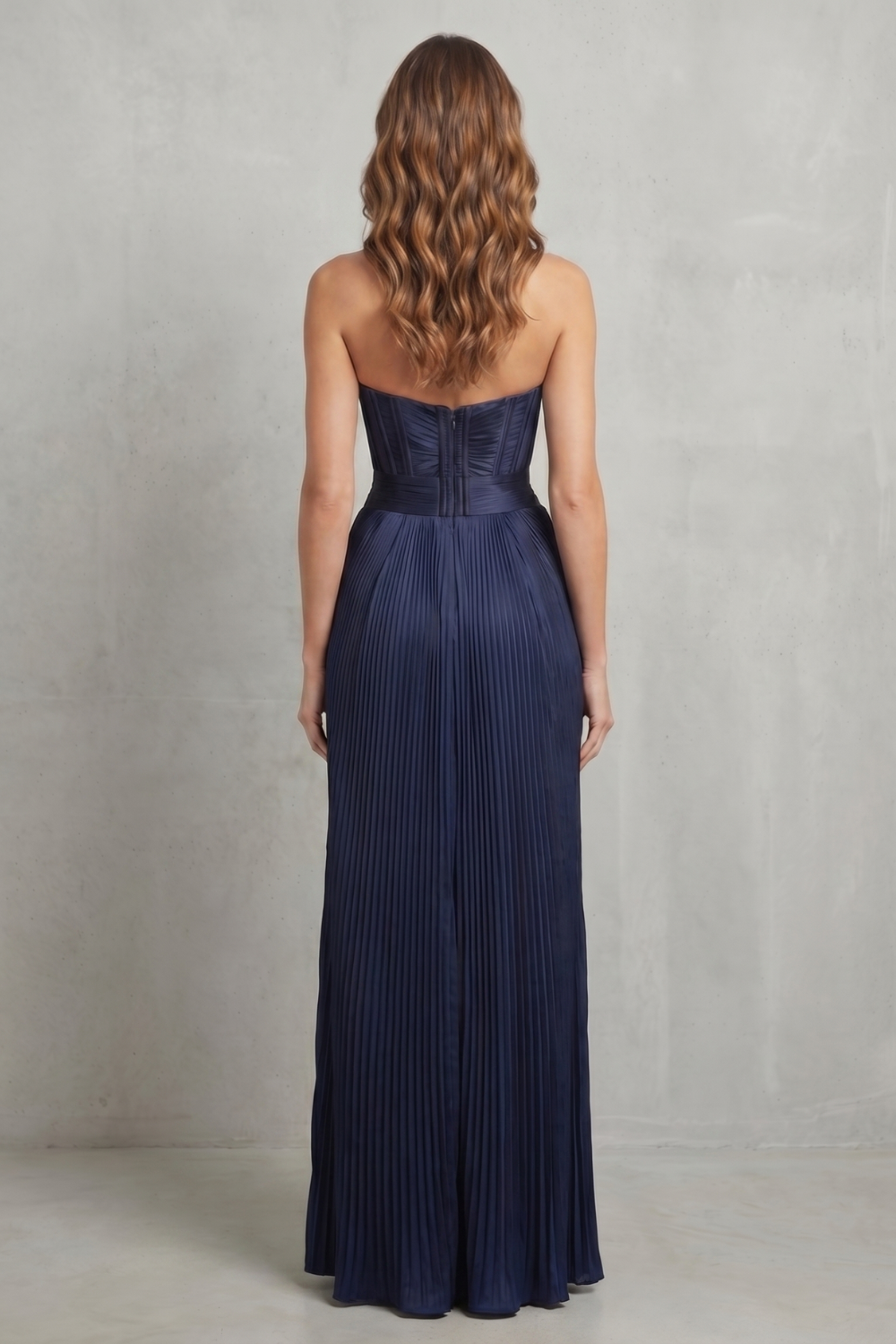 Sculpted Satin Allure Maxi Dress