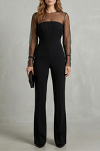 Noirelle – Sheer mesh elegant silhouette – Jumpsuit