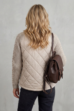 Norcetta – Textured knit detail – Quilted puffer jacket