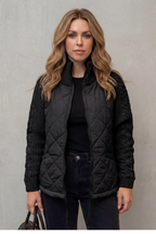 Norcetta – Textured knit detail – Quilted puffer jacket