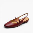 Norvie Leather Slingback Mary Jane Flats