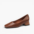 Norvyn Square Leather Pumps