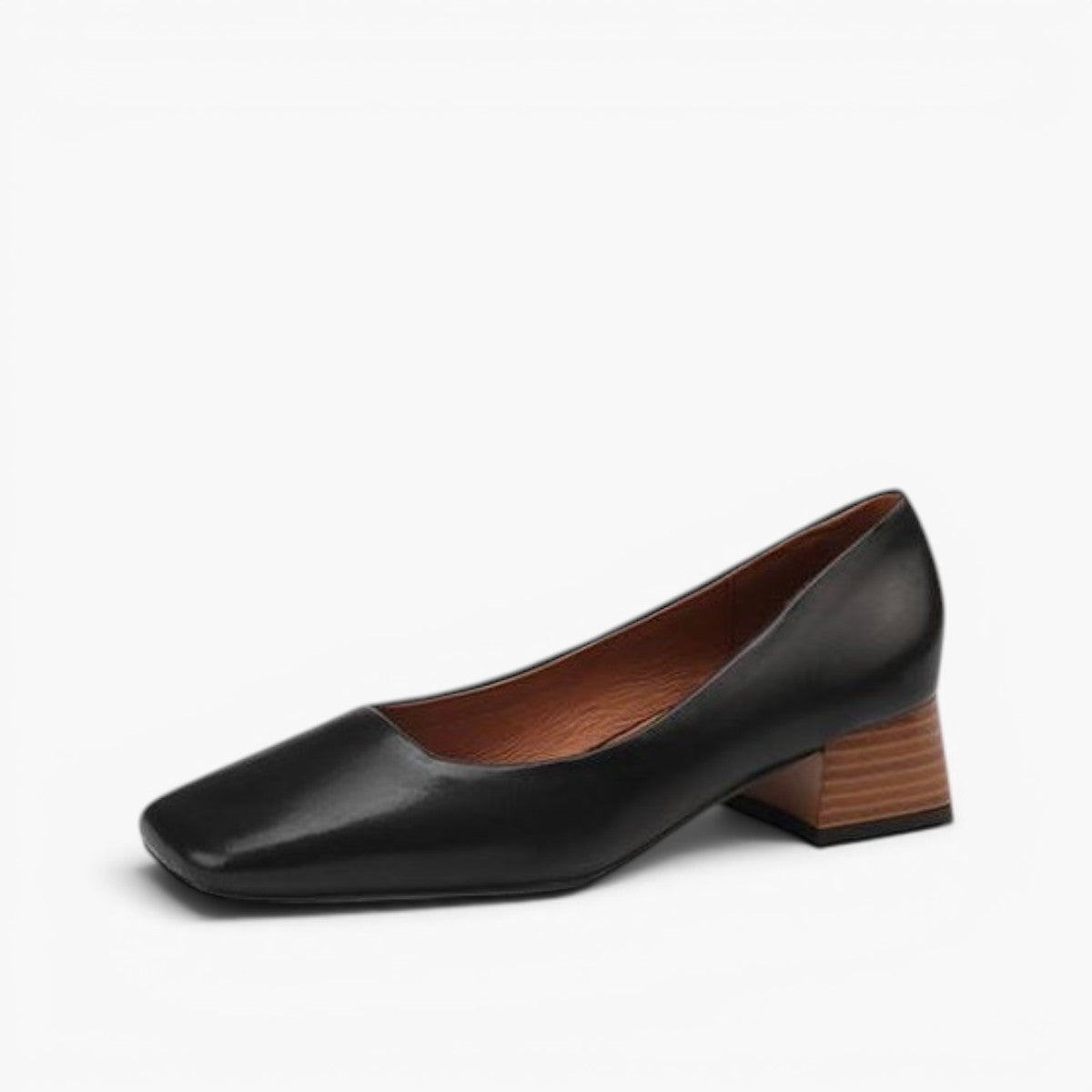 Norvyn Square Leather Pumps