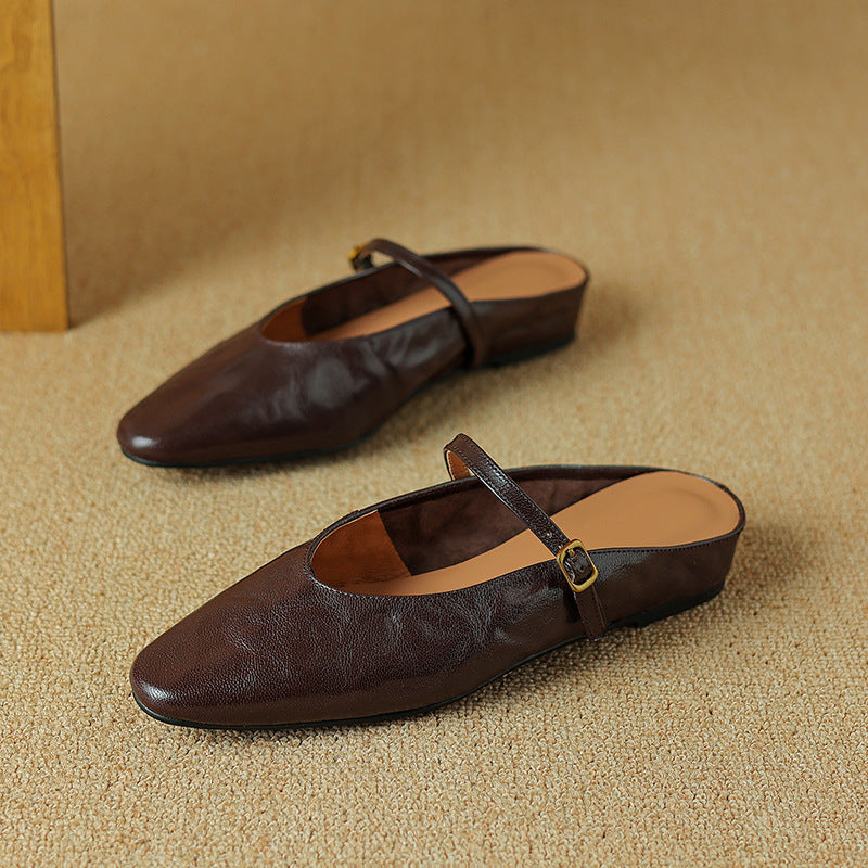 Celine Leather Strap Mules