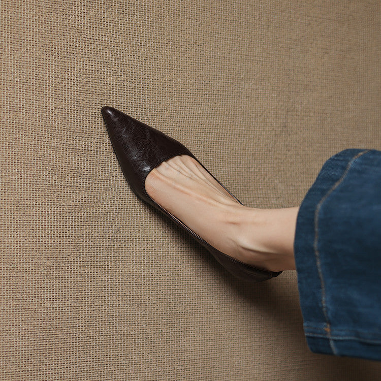 Verrine Leather Low Pumps