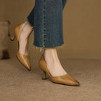 Loréne Curve Leather Heels