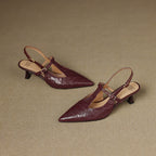 Aviel Pointed Leather Heels