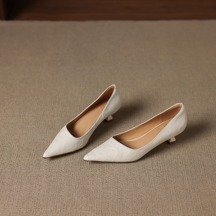 Verrine Leather Low Pumps