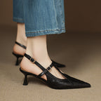 Aviel Pointed Leather Heels