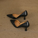 Loréne Curve Leather Heels