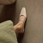 Sera Square-Toe Leather Mules