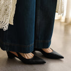 Vela Sculpt Leather Heels