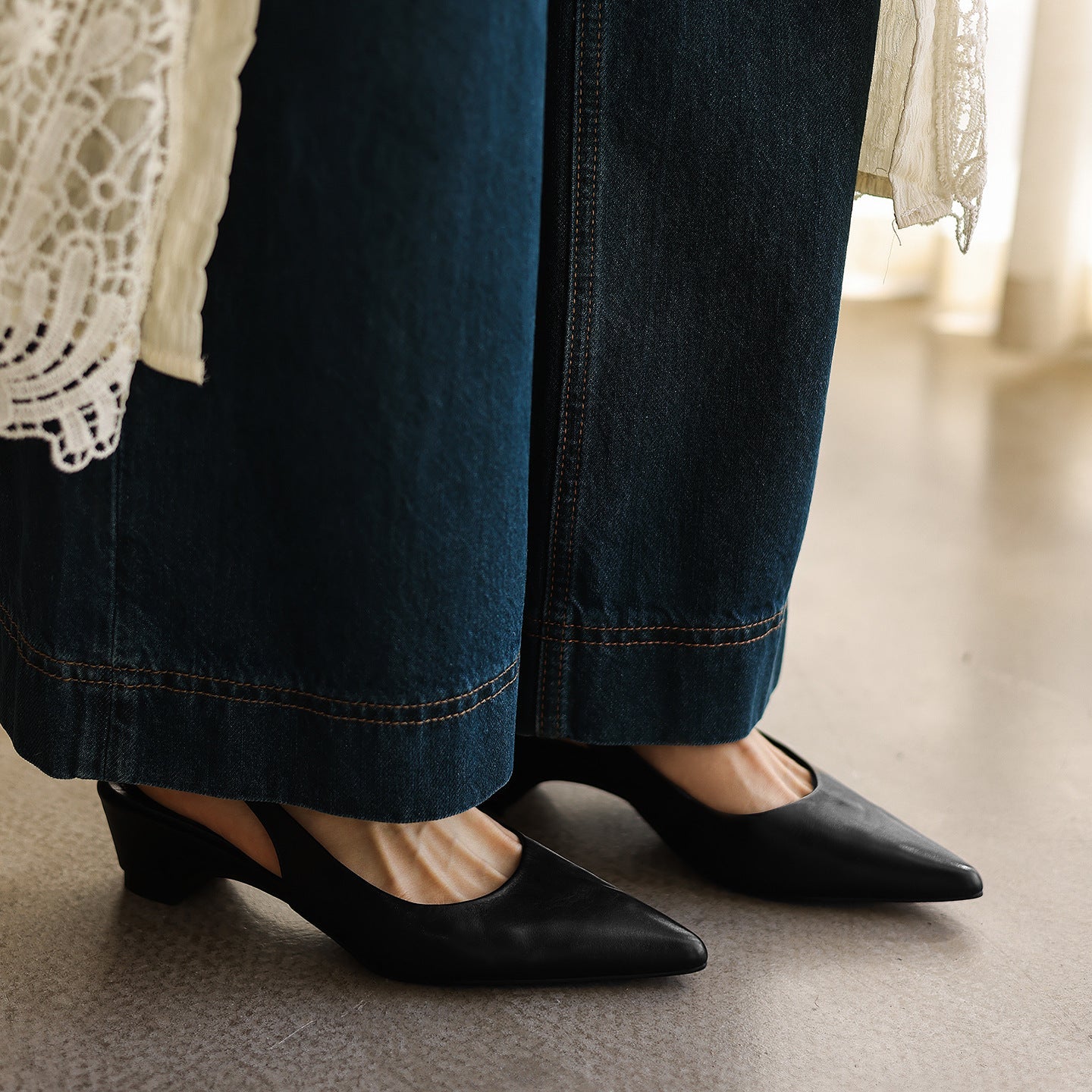 Vela Sculpt Leather Heels