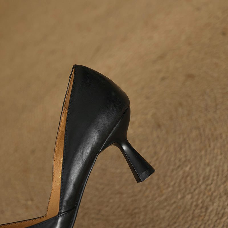 Loréne Curve Leather Heels
