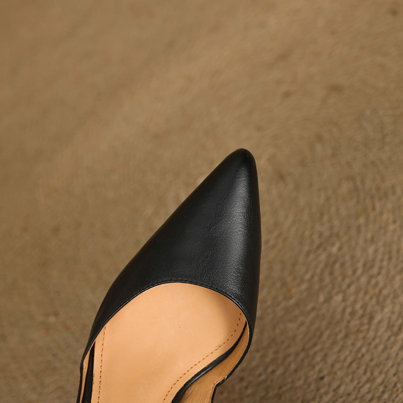 Loréne Curve Leather Heels
