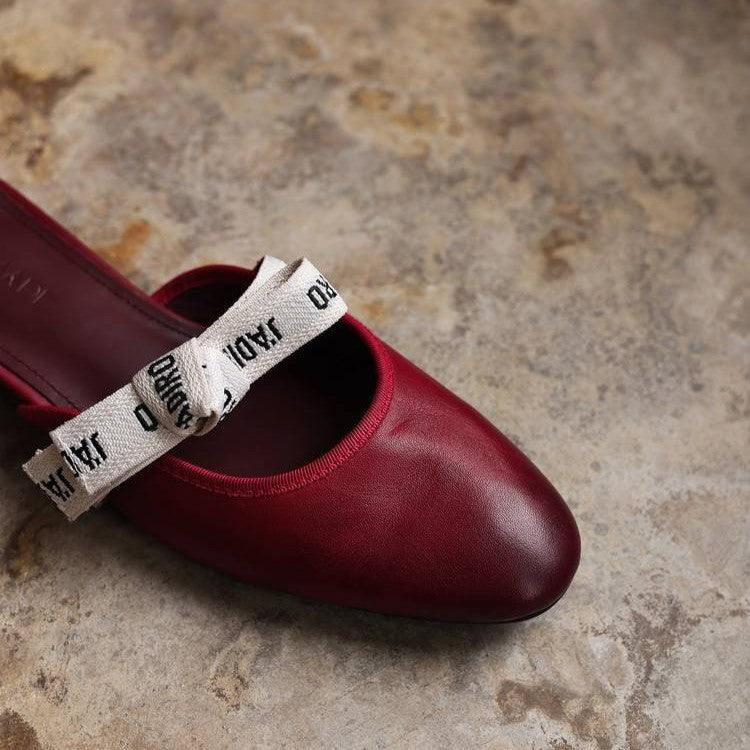 Maelle Bow Leather Mules