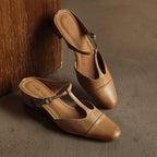 Rovell T-Bar Leather Mules