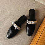 Maelle Bow Leather Mules
