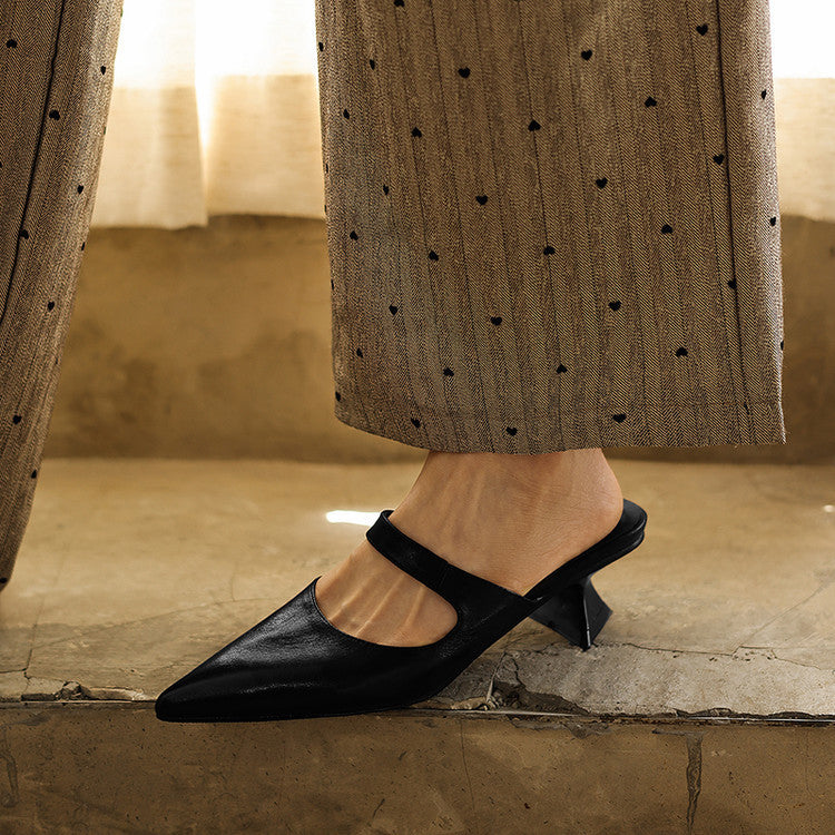 Elvaré Strap Leather Mules